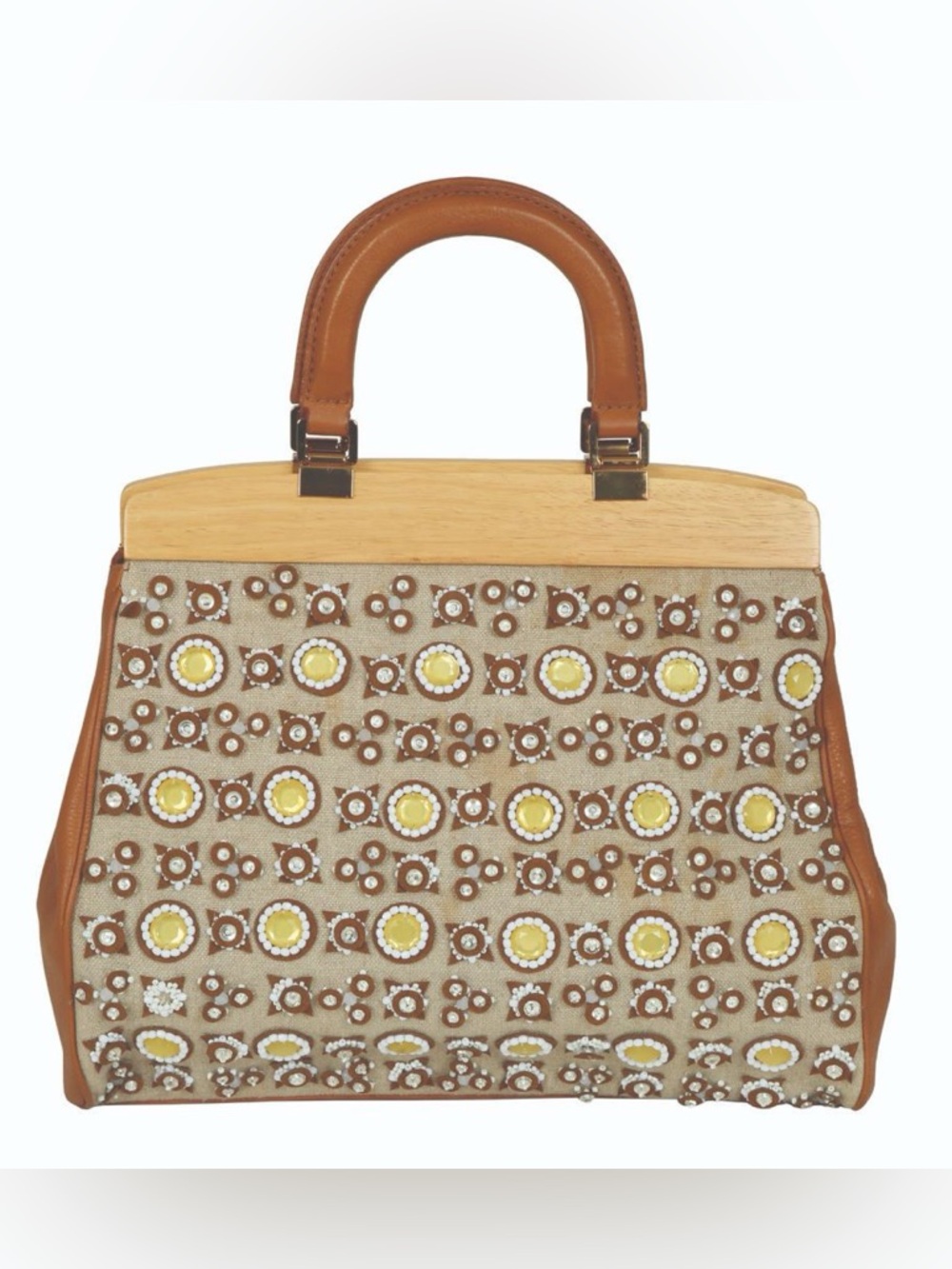 Tory Burch RARE Mirrored Attersee Satchel